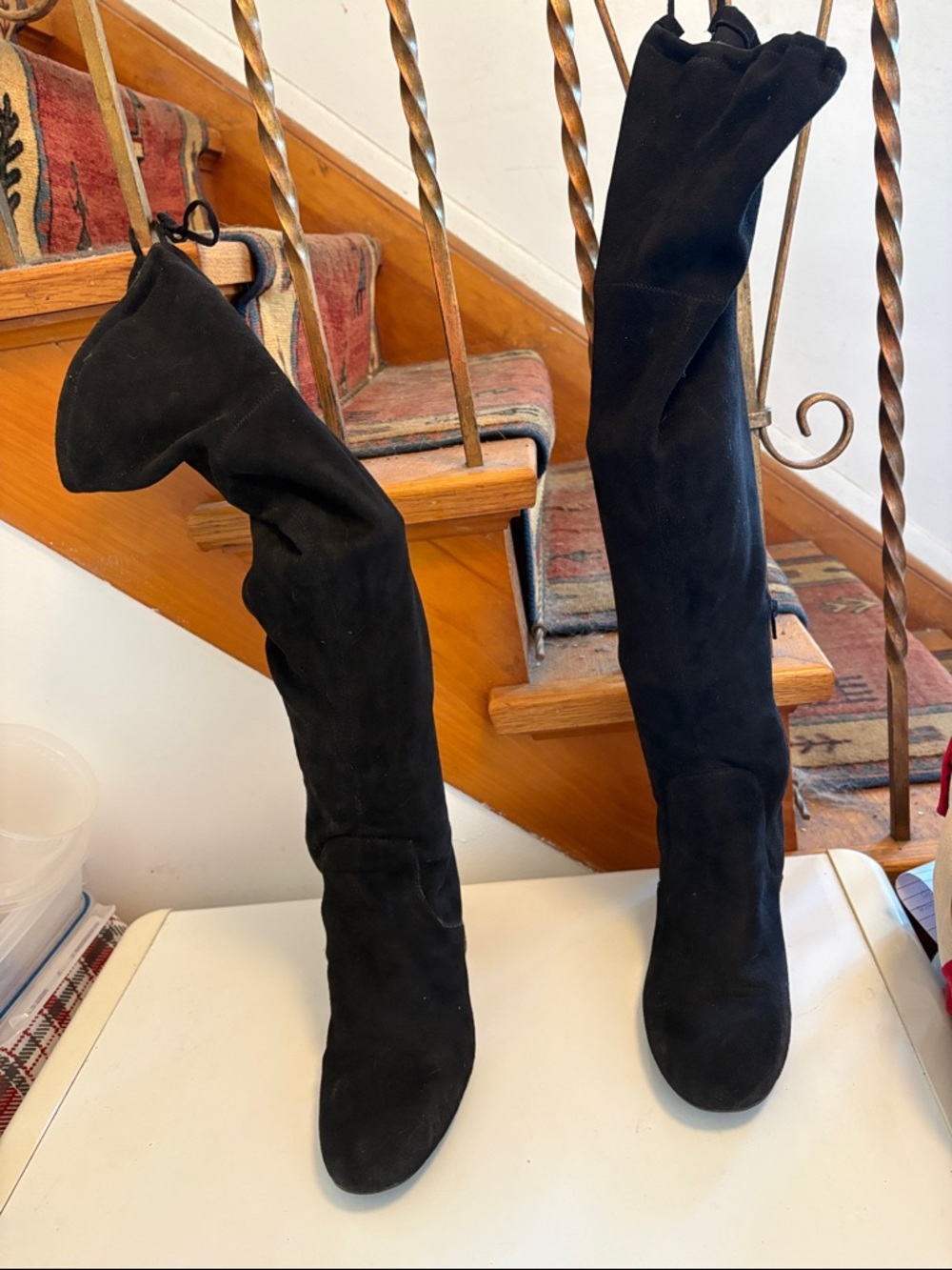 Kelly & Katie Black Over-the-Knee Suede Boots